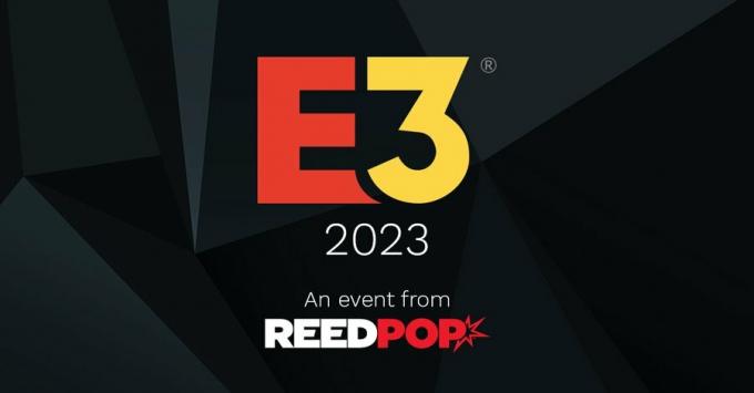 O logotipo da E3 2023.