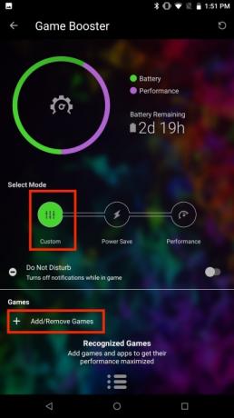 setări razer phone 2 game booster 1