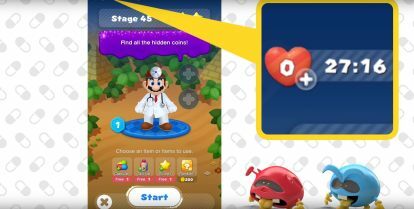 Dr. Mario World mobilspel nintendo microtransactions diamond heart