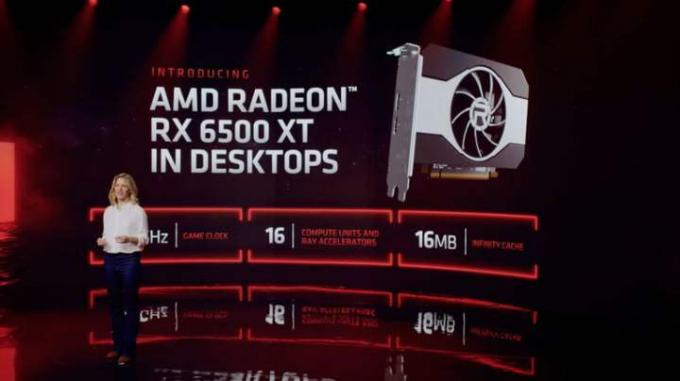 Especificaciones de la tarjeta gráfica AMD RX 6500 XT.