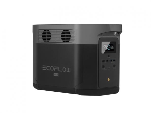 흰색 바탕에 EcoFlow 델타 맥스입니다.