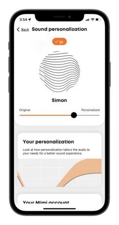 מסך התאמה אישית של סאונד של אפליקציית Beyerdynamic MIY.
