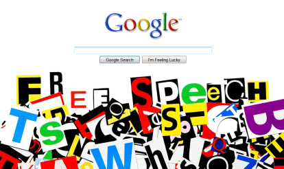 Googlova protimonopolna prva sprememba svobode govora