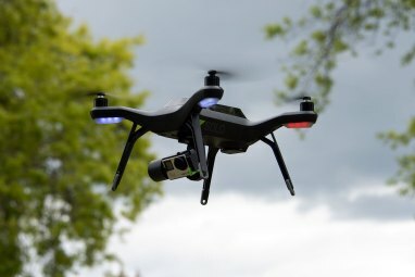 Revisão de drone solo 3dr em voo abaixo de mim