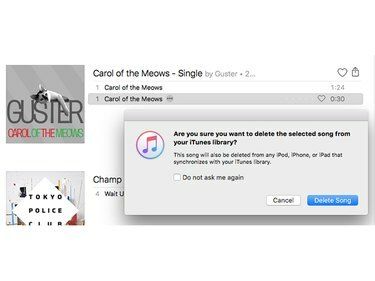 Ištrinkite skambėjimo toną iš iTunes bibliotekos.