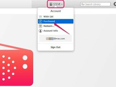 V spustnem meniju kliknite Informacije o računu, da si ogledate podrobnosti računa Apple ID.
