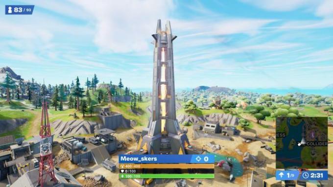 Το ενεργειακό πεδίο Collider στο Fortnite.