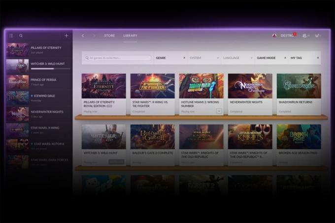 Клиент GOG Galaxy на ПК. 