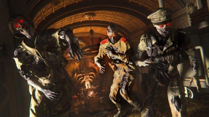 Zombies lopen in Call of Duty: Vanguard.