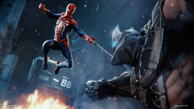 Spider-Man se bori protiv Nosoroga u Marvelovom Spider-Manu.
