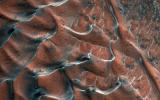 Mars Orbiter fångar en fantastisk bild av planetens frostiga sanddyner