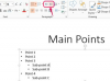 كيفية إضافة الرموز النقطية الفرعية إلى عرض تقديمي في PowerPoint
