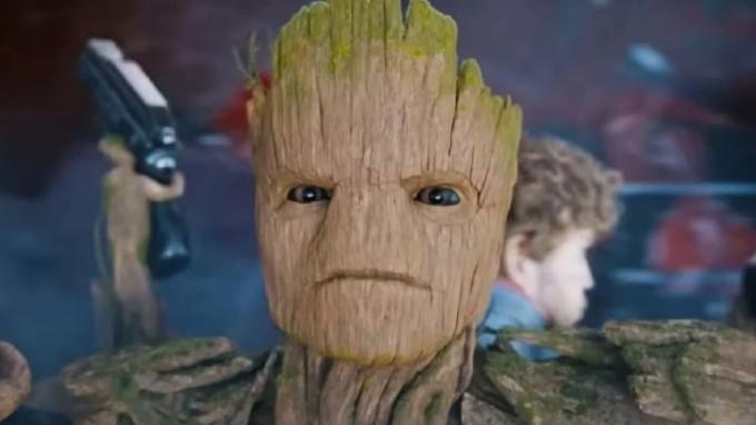 Groot zoon van Groot in Guardians of the Galaxy Vol. 3.