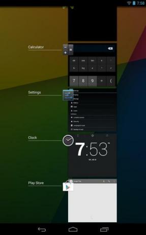 Widgets de captura de tela do Google Nexus 7 2013