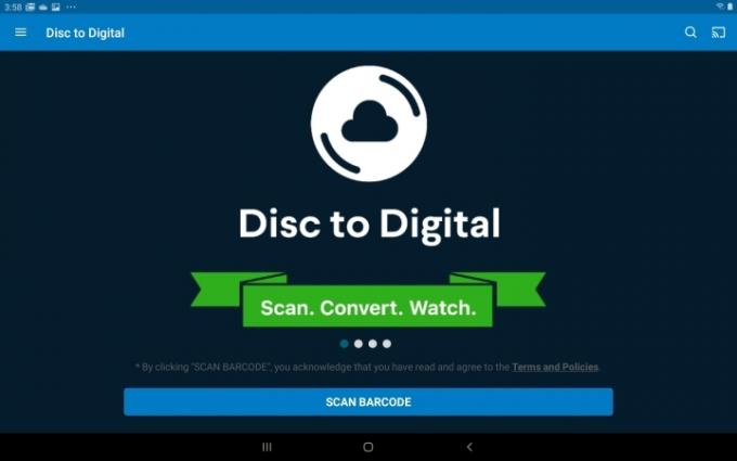 Vudu Android Disc zu Digital