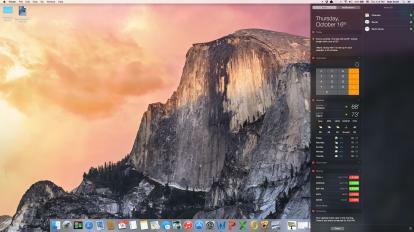 OS X Yosemite paziņojumu centrs 2