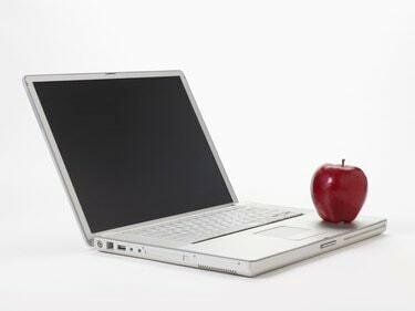 Laptop számítógép almával