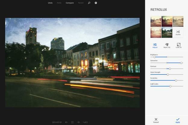 Google+ 사진을 사용하면 원하는 이미지에 복고풍 또는 현대적인 정도에 따라 다양한 필터와 효과를 선택할 수 있습니다.