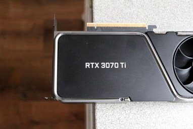 Nvidia の RTX 3070 Ti グラフィックス カード。