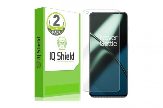 Die IQShield-Displayschutzfolie auf leerem Hintergrund.