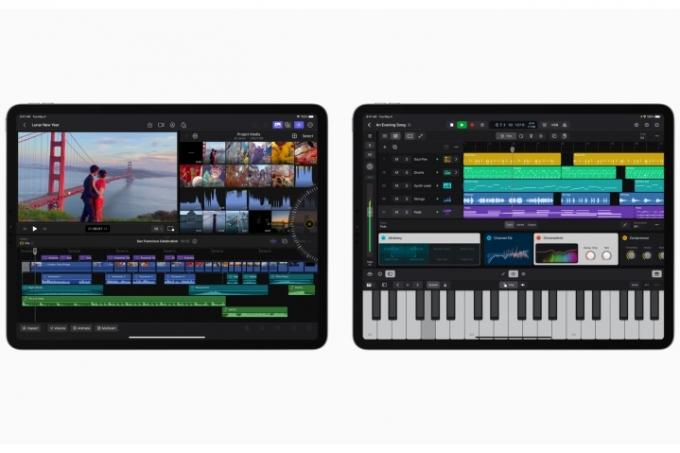 Final Cut Pro и Logic Pro, работающие на iPad.