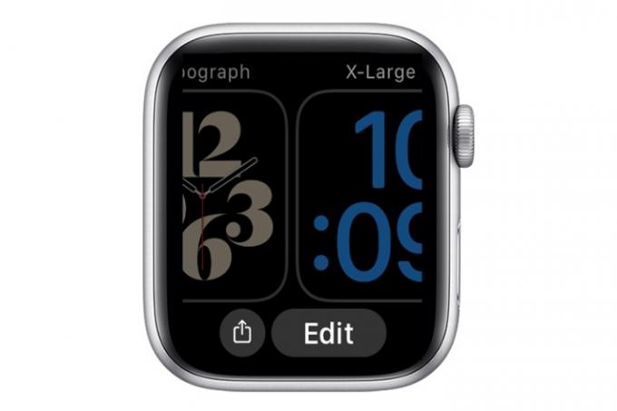 Wischen Sie über das Zifferblatt der Apple Watch.