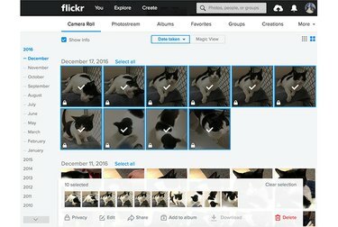 Vyberte rozsah obrázkov v službe Flickr.