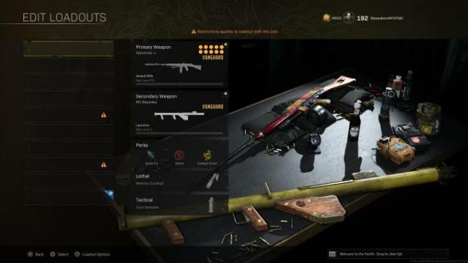 Loadout-tilpasning i Warzone.