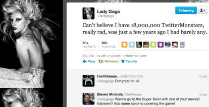 Lady Gaga su Twitter
