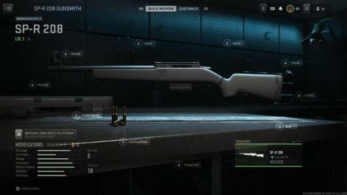 De SP-R 208 in Modern Warfare II.