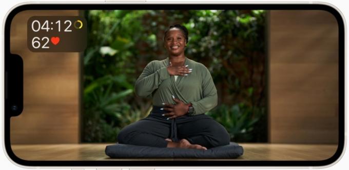 Apple Fitness Plus meditacija.