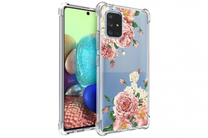 Casing bening bunga Osophter untuk Samsung Galaxy A71 5G.