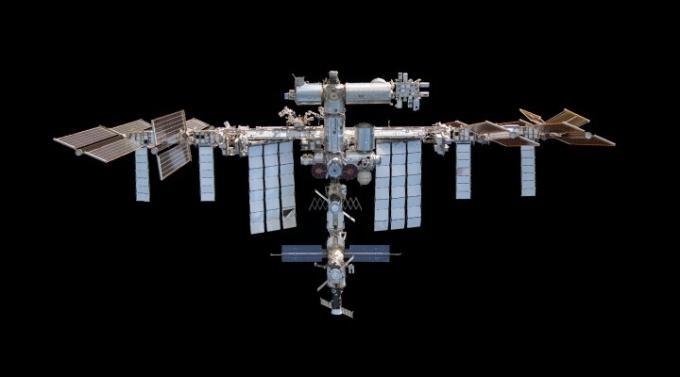 Den internationella rymdstationen.