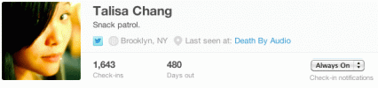 O Foursquare notifica você sobre os check-ins de seus amigos em todo o mundo