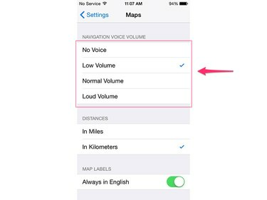 Konfigurera inställningarna för Maps-appen