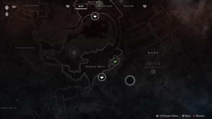 osud 2 warmind světočára nulový průvodce paměťové fragmenty ledovcový drift ztracený sektor 1 mapa