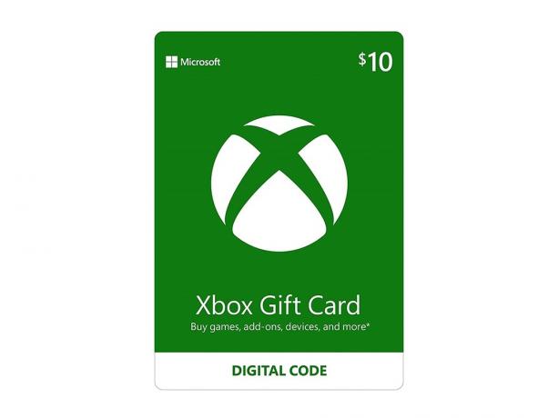 Xbox Gift Card על רקע לבן.