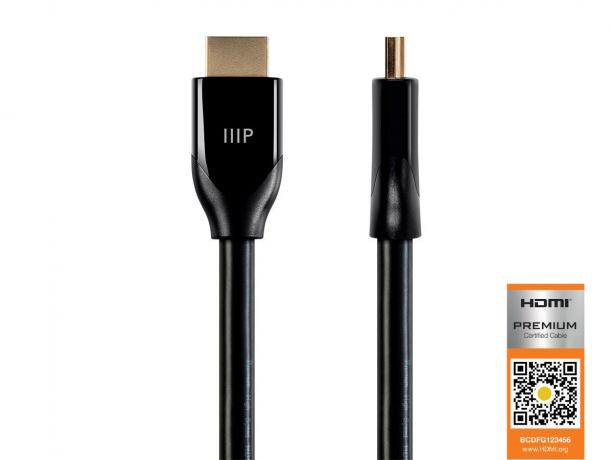 Monoprice tanúsítvánnyal rendelkező prémium nagy sebességű HDMI-kábel 3 láb