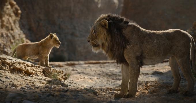 Jonge Simba en Scar in de Pride Lands | Lion King-VFX