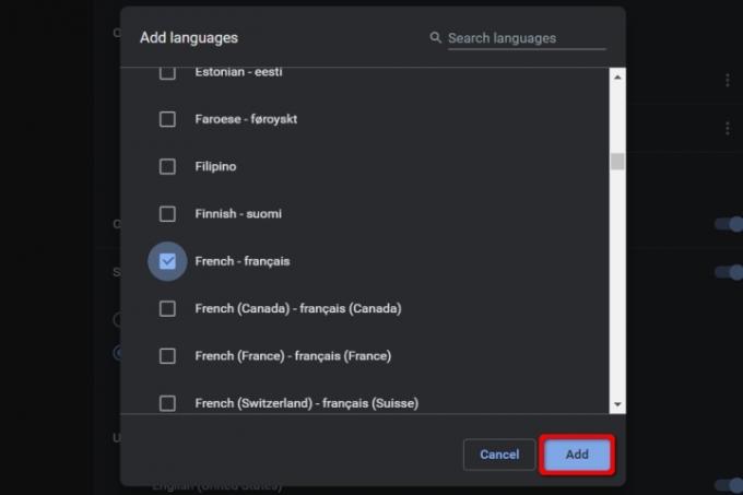 Chrome Selecione um idioma
