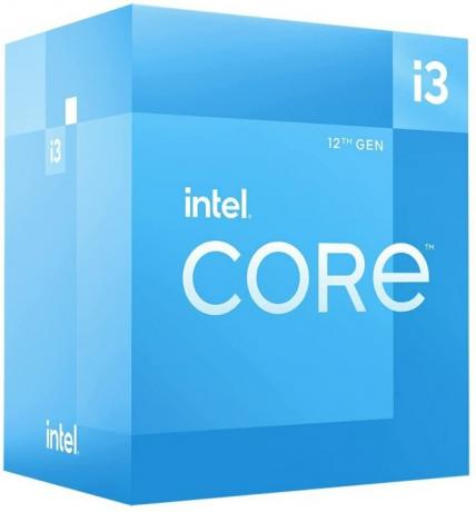 תיבת מעבד Intel Core i3-12100F.