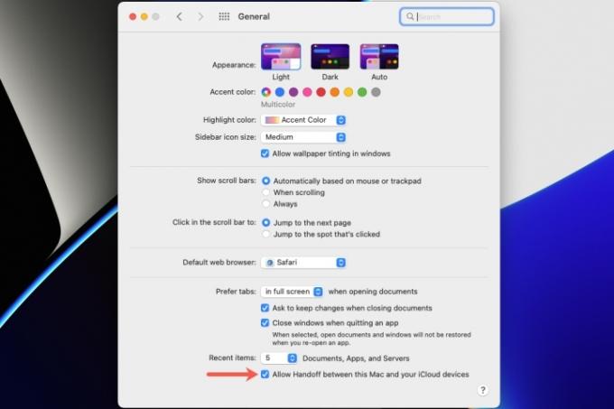 hur man använder det universella urklippet mac-system pref tillåter handoff