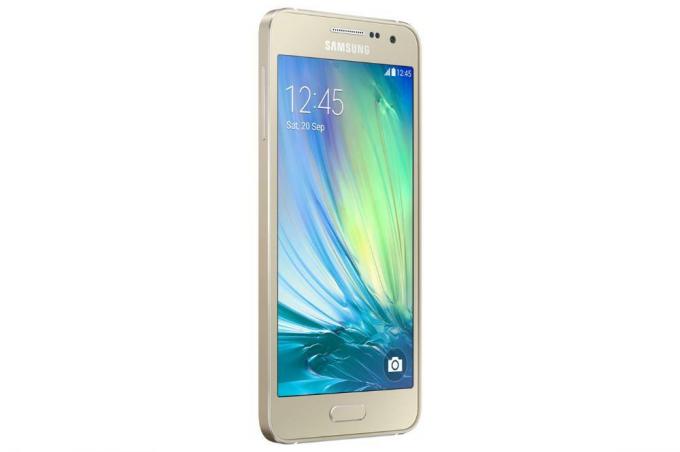 Samsung Galaxy Alpha A5 i A3 News Kąt przedni Złoty