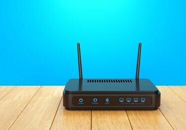 Router Wi-Fi na drewnianym stole