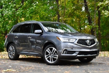 2020 acura mdx sport hybrid anmeldelse front tre kvartal