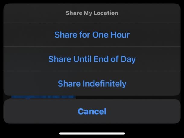 Sådan deler du din placering på din iPhone eller iPad