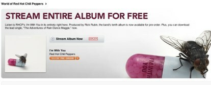 ITunes streamar Chili Peppers nya album gratis