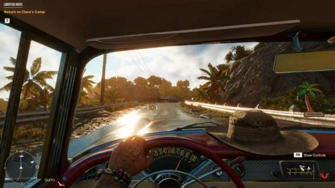 Far Cry 6 за кермом автомобіля.