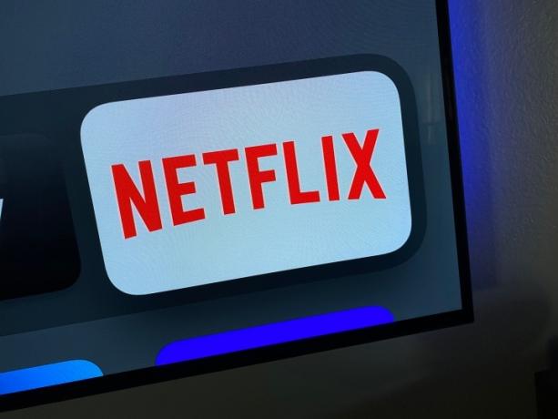 Netflix აპის ხატულა Apple TV-ზე.