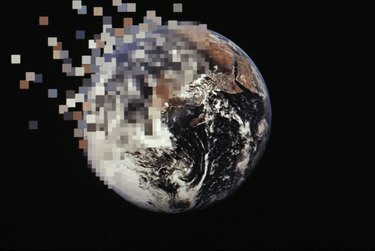 Пикселирано изображение на земята